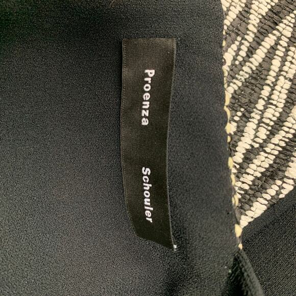 PROENZA SCHOULER Size 6 Black & White Acrylic Blend Sleeveless A-line Dress - Picture 6 of 6